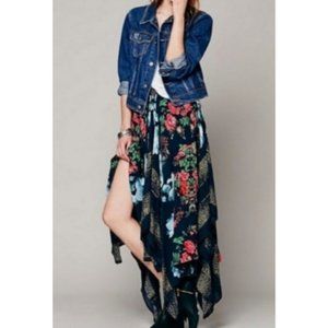 Free People Fly Away Hankerchief Maxi Skirt